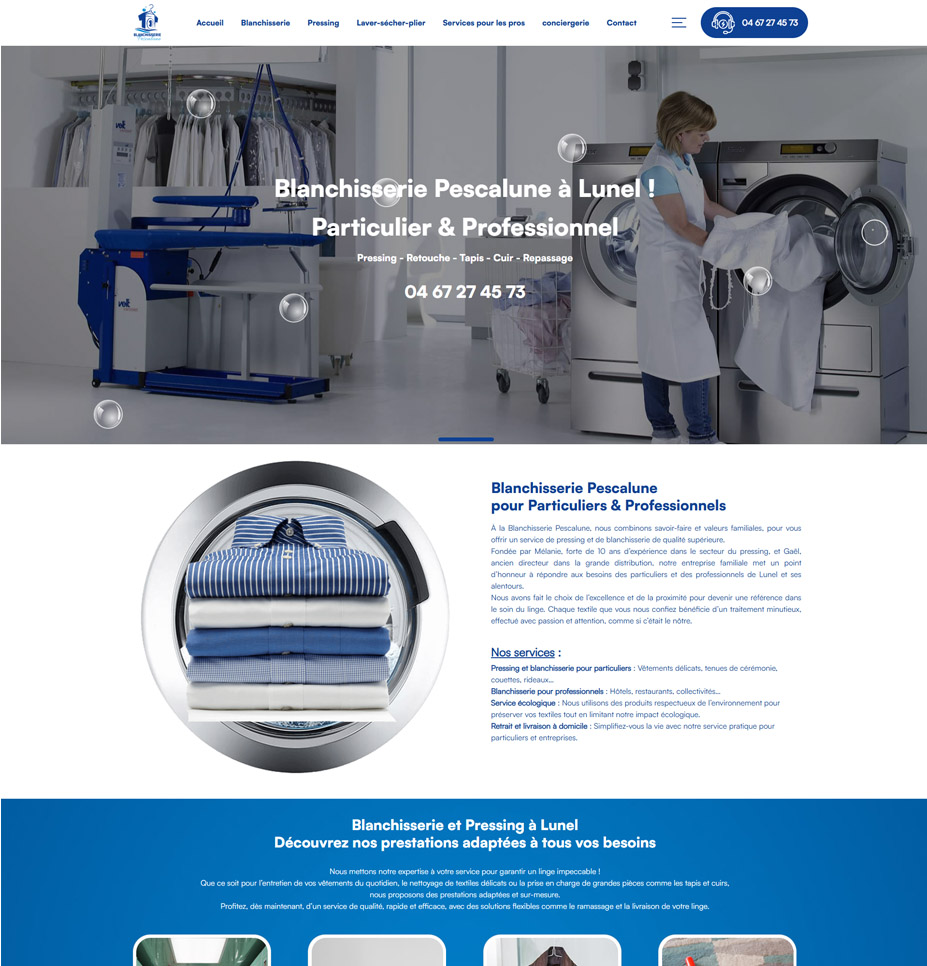 Blanchisserie Pescalunepour Particuliers & Professionnels